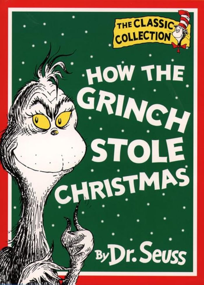 Couverture du livre « HOW THE GRINCH STOLE CHRISTMAS », librairie Les Contes Infusés à Corte