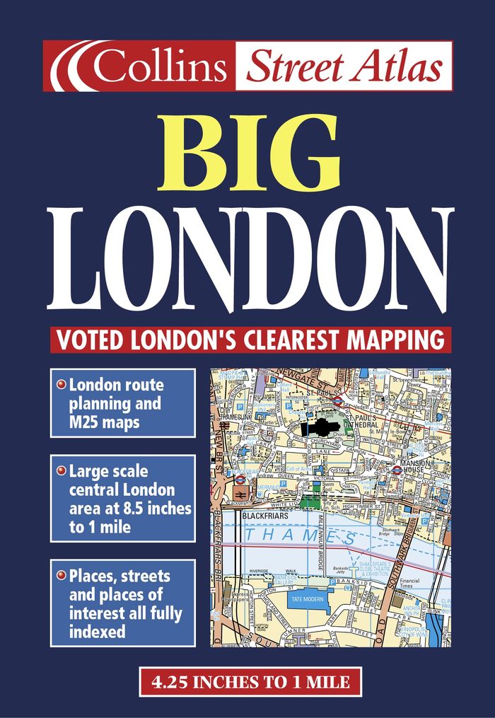 Couverture du livre « **LONDON BIG STREET ATLAS » de Xxx, librairie Les Contes Infusés à Corte