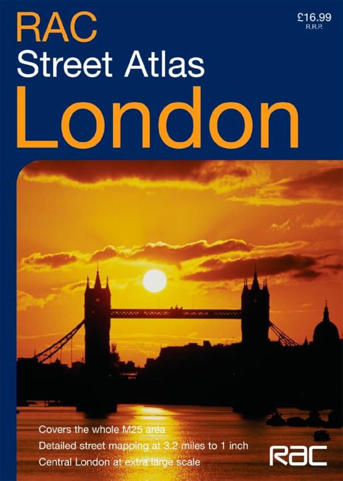 Couverture du livre « **RAC LONDON STREET ATLAS FLEXI » de Xxx, librairie Les Contes Infusés à Corte