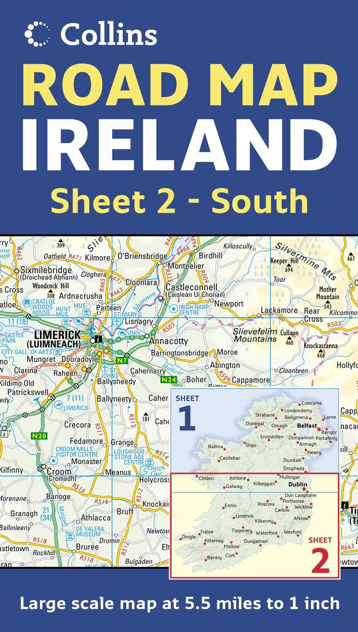 Couverture du livre « *IRELAND FEUILLE N 2 SOUTH* » de Collectif, librairie Les Contes Infusés à Corte