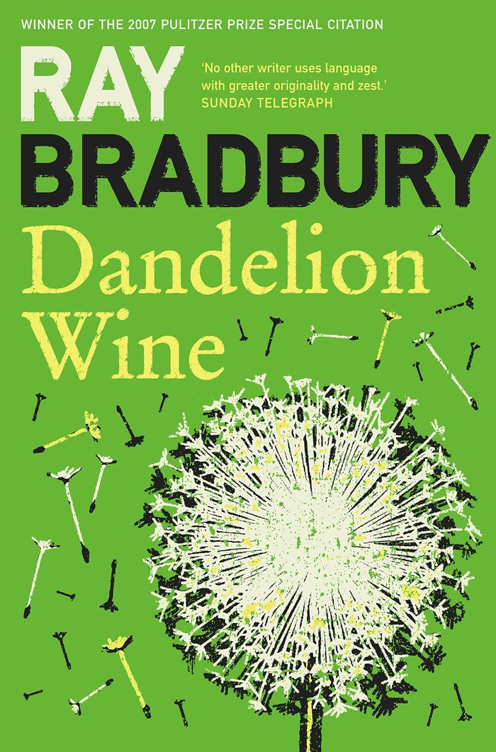 Couverture du livre « DANDELION WINE » de Ray Bradbury, librairie Les Contes Infusés à Corte