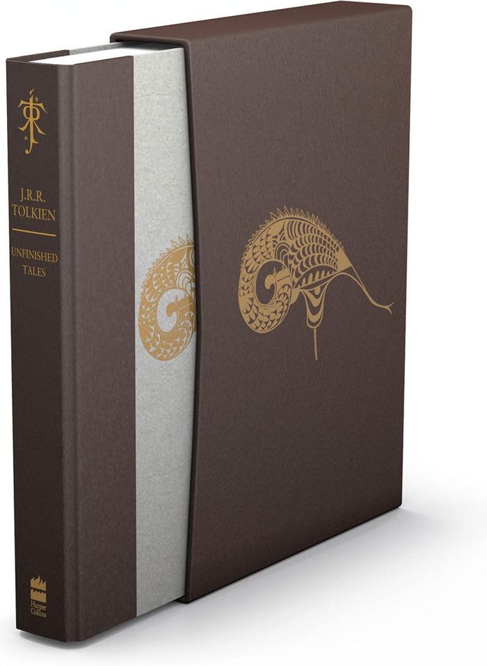 Couverture du livre « UNFINISHED TALES (DELUXE SLIPCASE EDITION) » de Tolkien J. R. R., librairie Les Contes Infusés à Corte