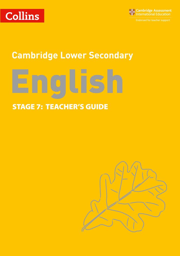 Couverture du livre « COLLINS CAMBRIDGE LOWER SECONDARY ENGLISH - LOWER SECONDARY ENGLISH TEACHER'S GUIDE: STAGE 7 » de Burchell/gould/eddy, librairie Les Contes Infusés à Corte