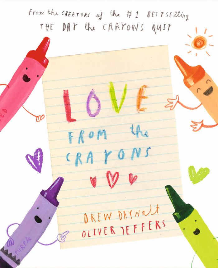 Couverture du livre « LOVE FROM THE CRAYONS » de Daywalt, Drew, Jeffe, librairie Les Contes Infusés à Corte