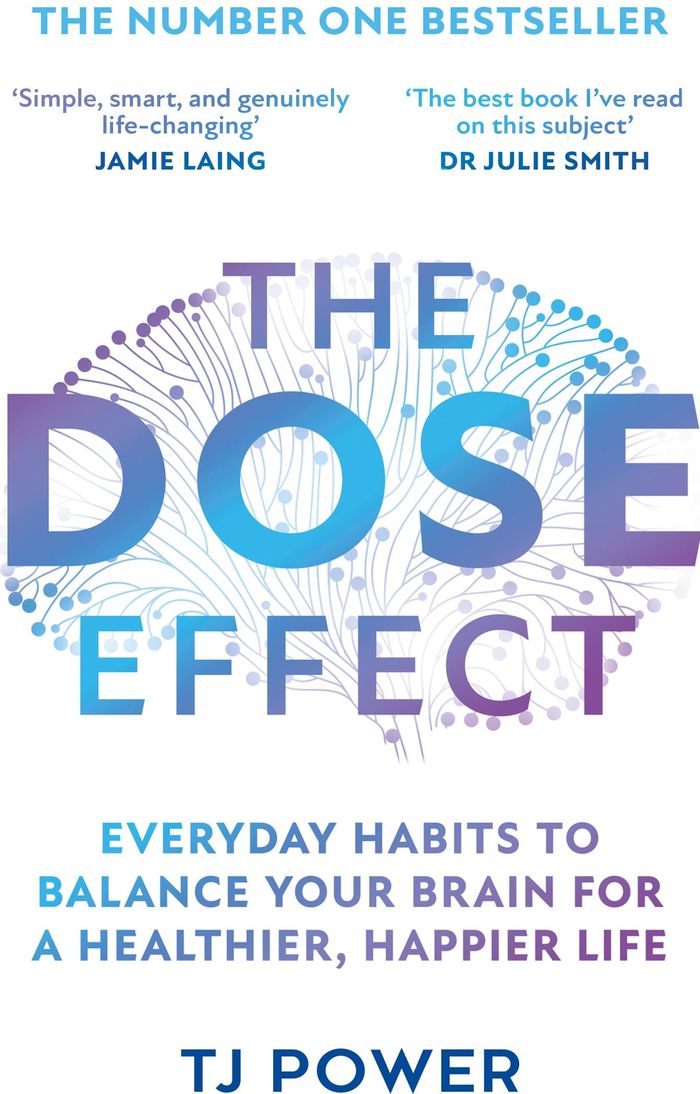 Couverture du livre « THE DOSE EFFECT - EVERYDAY HABITS TO BALANCE YOUR BRAIN FOR A HEALTHIER, HAPPIER LIFE » de Tj Power, librairie Les Contes Infusés à Corte