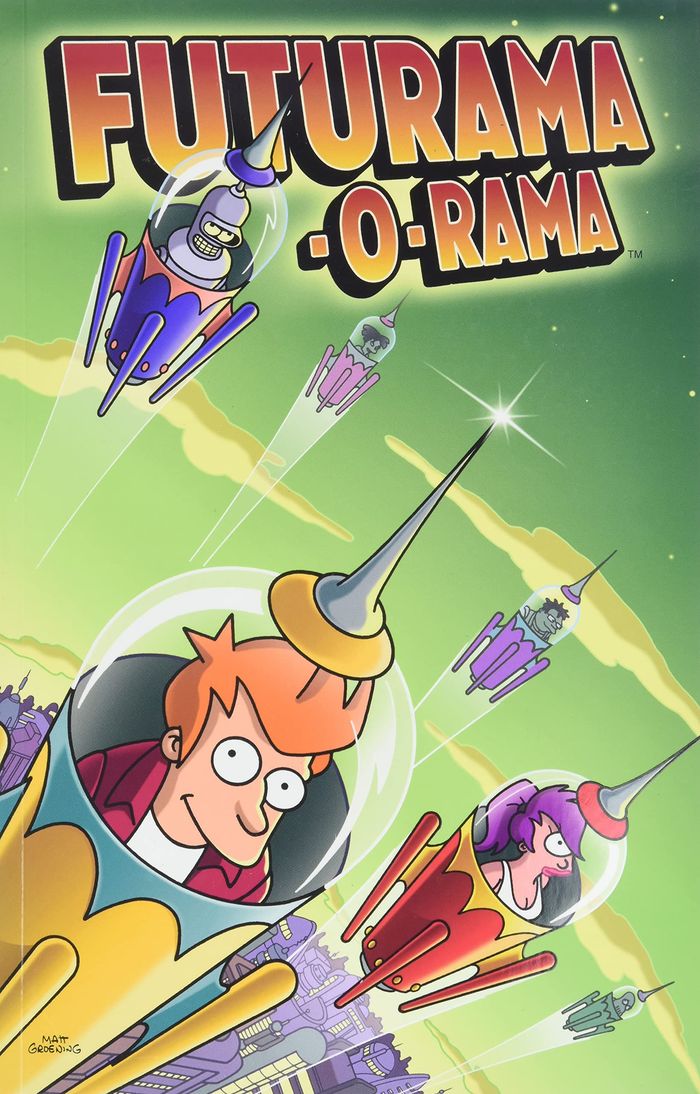 Couverture du livre « FUTURAMA-O-RAMA », librairie Les Contes Infusés à Corte