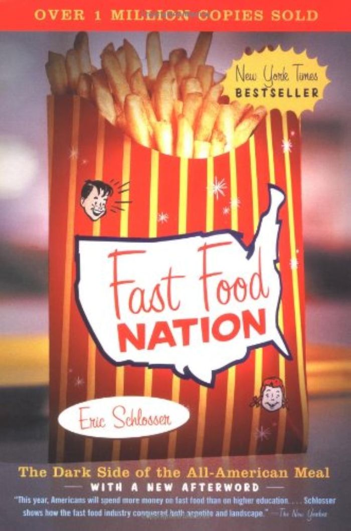 Couverture du livre « FAST FOOD NATION » de Eric Schlosser, librairie Les Contes Infusés à Corte