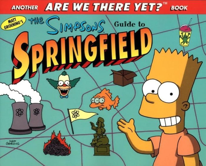 Couverture du livre « SIMPSONS GUIDE TO SPRINGFIED » de Matt Groening, librairie Les Contes Infusés à Corte