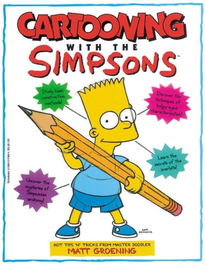 Couverture du livre « CARTOONING WITH THE SIMPSONS » de Matt Groening, librairie Les Contes Infusés à Corte