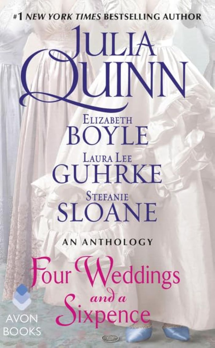 Couverture du livre « FOUR WEDDINGS AND A SIXPENCE - AN ANTHOLOGY » de Quinn/boyle/sloane, librairie Les Contes Infusés à Corte