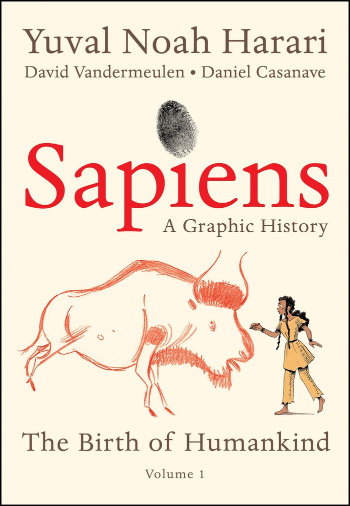 Couverture du livre « SAPIENS: A GRAPHIC HISTORY - THE BIRTH OF HUMANKIND (VOL. 1) » de Harari Yuval Noah, librairie Les Contes Infusés à Corte