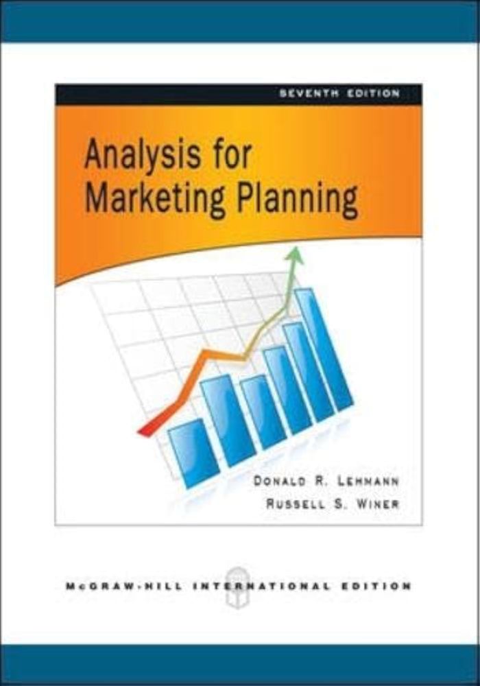 Couverture du livre « ANALYSIS FOR MARKETING PLANNING » de Lehmann, R. Donald, librairie Les Contes Infusés à Corte