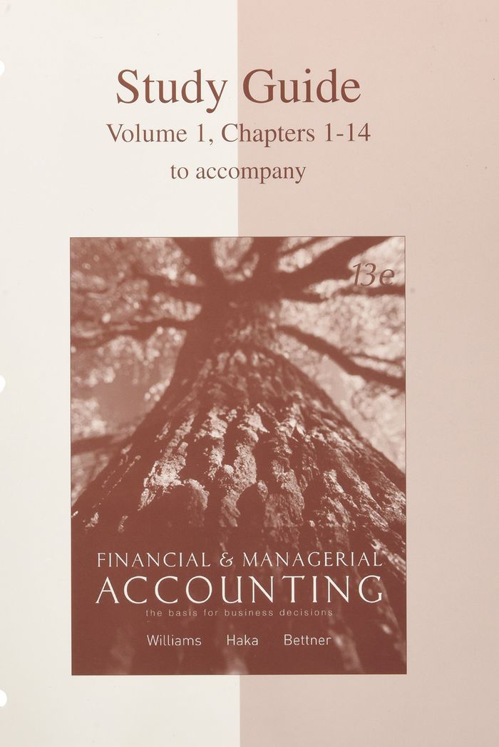 Couverture du livre « STUDY GUIDE TO FINANCIAL AND MANAGERIAL ACCOUNTING » de Collectif, librairie Les Contes Infusés à Corte