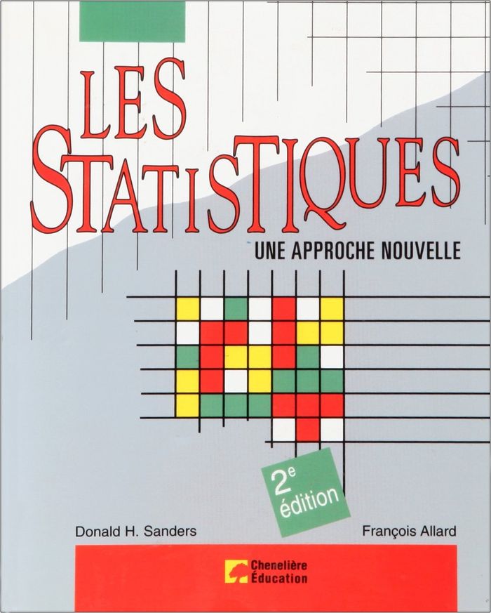 Couverture du livre « LES STATISTIQUES - UNE APPROCHE NOUVELLE » de Sanders, librairie Les Contes Infusés à Corte
