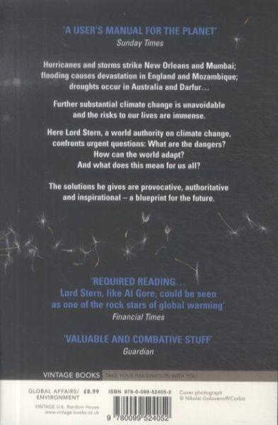 Quatrième de couverture de « A BLUEPRINT FOR A SAFER PLANET »
