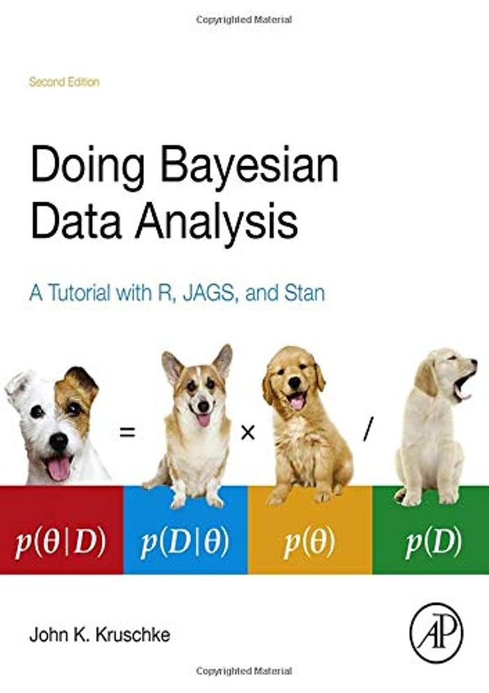 Couverture du livre « DOING BAYESIAN DATA ANALYSIS 2ND EDITION », librairie Les Contes Infusés à Corte