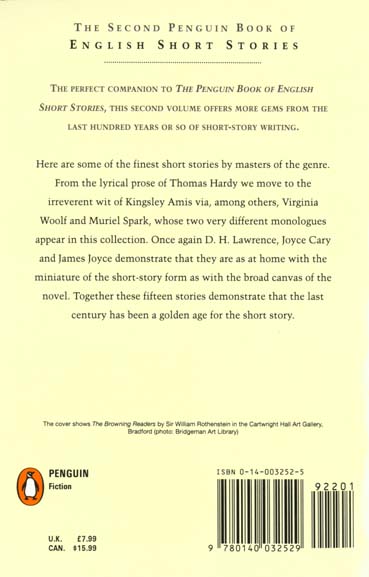 Quatrième de couverture de « SECOND BOOK OF ENGLISH SHORT STORIES »