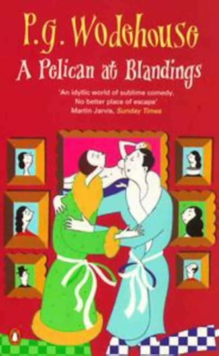 Couverture du livre « A PELICAN AT BLANDINGS » de P.G. Wodehouse, librairie Les Contes Infusés à Corte