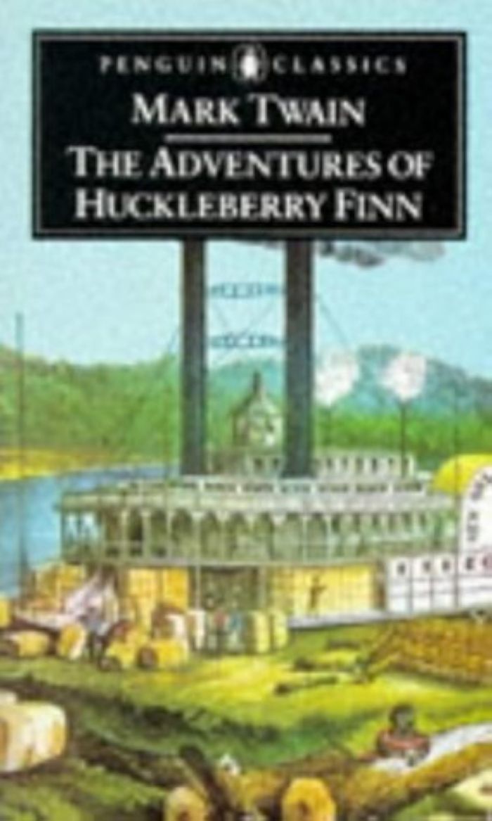 Couverture du livre « HUCKLEBERRY FINN » de Twain, librairie Les Contes Infusés à Corte