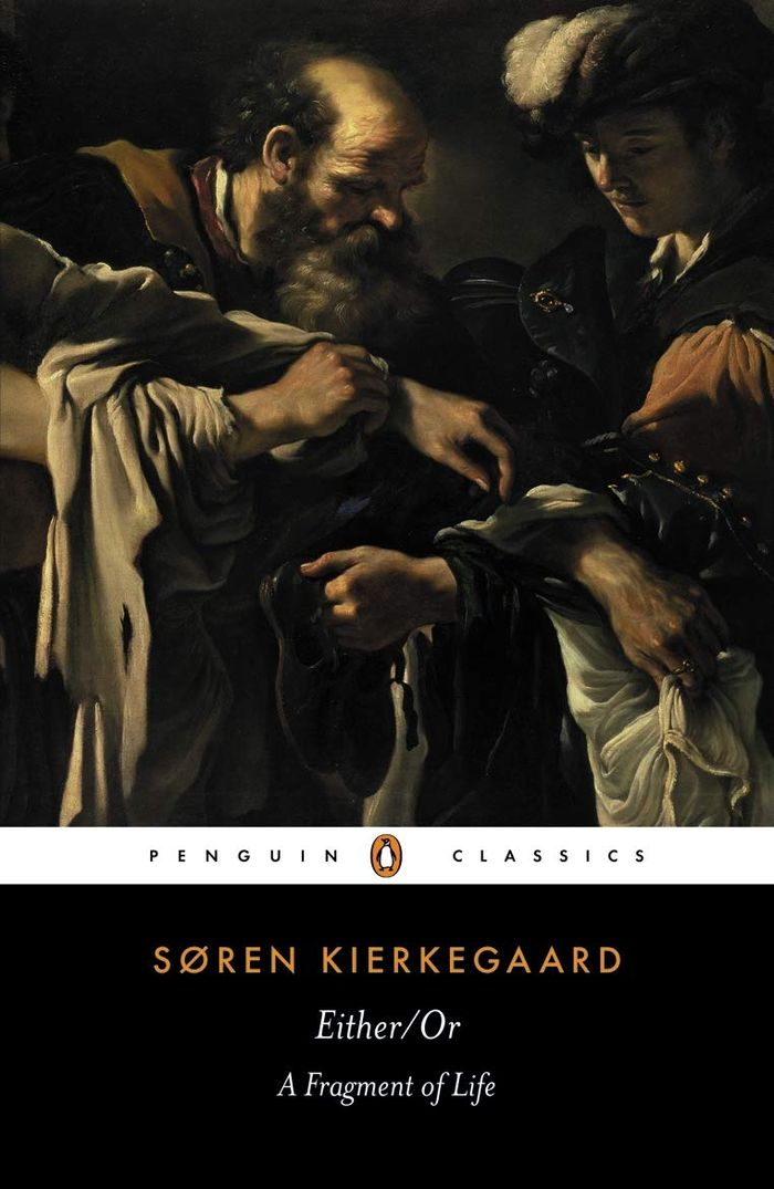 Couverture du livre « EITHER/OR - A FRAGMENT OF LIFE » de Kierkegaard/hannay, librairie Les Contes Infusés à Corte