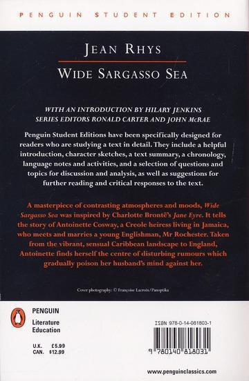 Quatrième de couverture de « WIDE SARGASSO SEA »