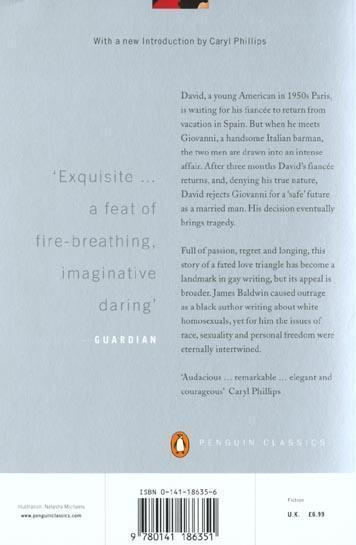Quatrième de couverture de « PENGUIN MODERN CLASSICS - GIOVANNI'S ROOM »