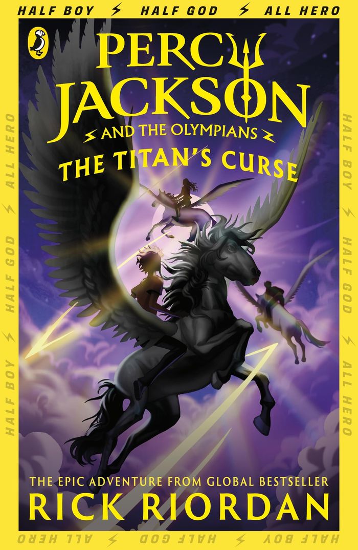 Couverture du livre « PERCY JACKSON AND THE OLYMPIANS - PERCY JACKSON AND THE TITAN'S CURSE (BOOK 3) » de Rick Riordan, librairie Les Contes Infusés à Corte