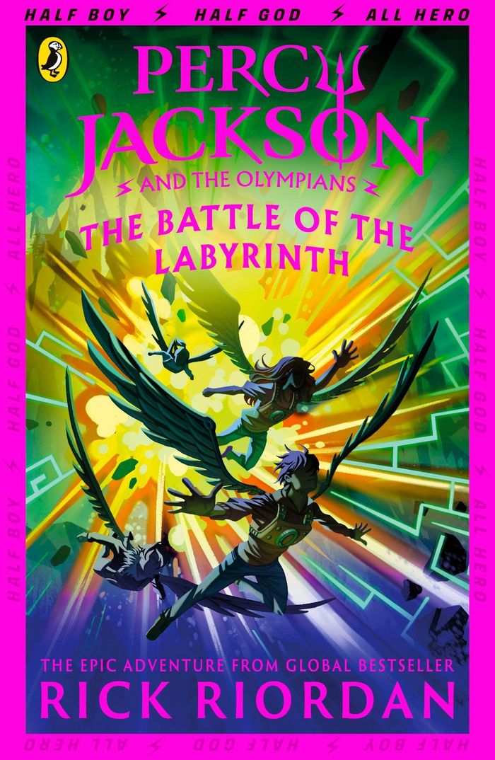 Couverture du livre « PERCY JACKSON AND THE OLYMPIANS - PERCY JACKSON AND THE BATTLE OF THE LABYRINTH (BOOK 4) » de Rick Riordan, librairie Les Contes Infusés à Corte