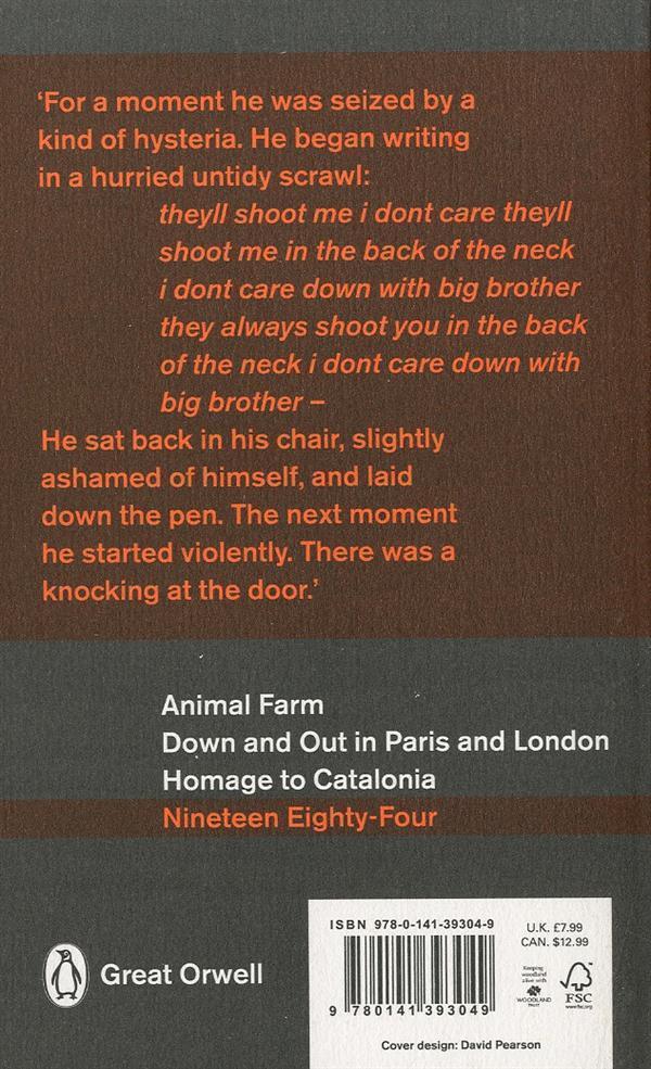 Quatrième de couverture de « PENGUIN MODERN CLASSICS - NINETEEN EIGHTY-FOUR »