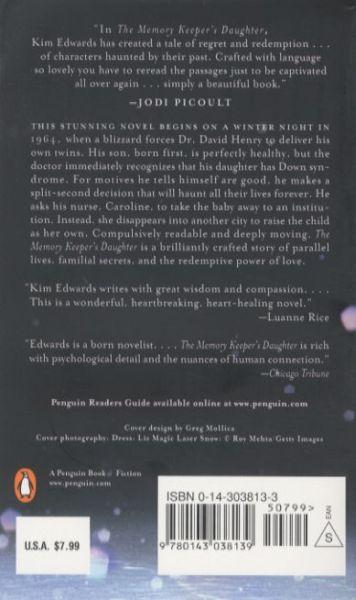 Quatrième de couverture de « THE MEMORY KEEPER'S DAUGHTER »