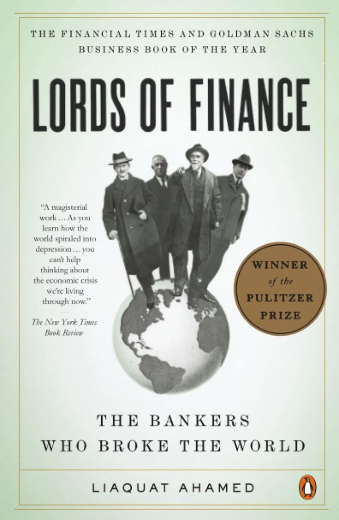 Couverture du livre « LORDS OF FINANCE - THE BANKERS WHO BROKE THE WORLD (PULITZER PRIZE WINNER) » de Liaquat Ahamed, librairie Les Contes Infusés à Corte