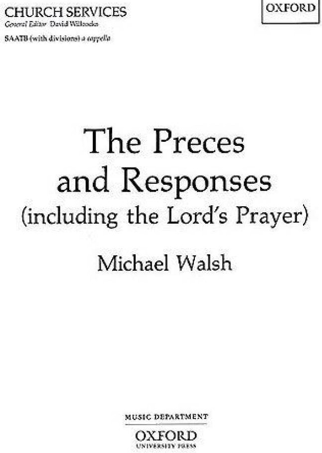 Couverture du livre « THE PRECES AND RESPONSES CHANT » de Walsh Michael, librairie Les Contes Infusés à Corte