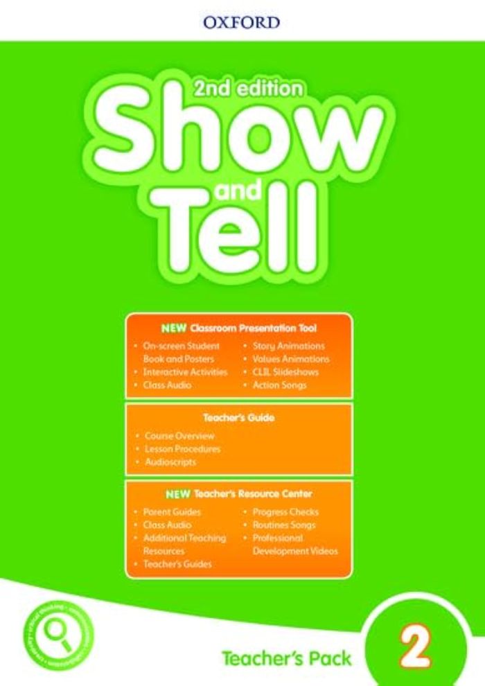 Couverture du livre « SHOW AND TELL: LEVEL 2: TEACHER'S PACK » de Xxx, librairie Les Contes Infusés à Corte