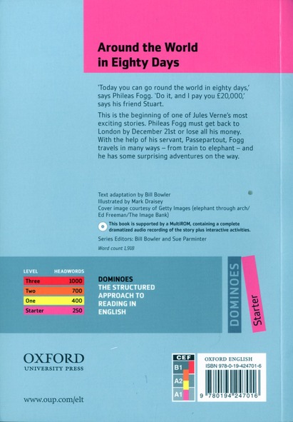 Quatrième de couverture de « DOMINOES 2ND EDITION STARTER; AROUND THE WORLD IN EIGHTY DAYS »