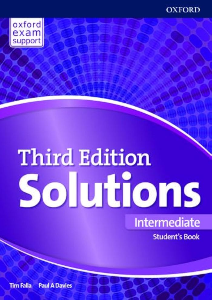 Couverture du livre « SOLUTIONS 3RD EDITION INTERMEDIATE; STUDENT'S BOOK » de Xxx, librairie Les Contes Infusés à Corte