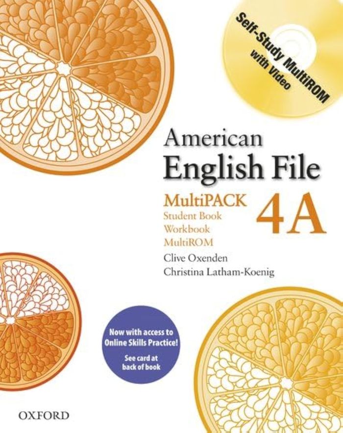 Couverture du livre « AMERICAN ENGLISH FILE LEVEL 4: STUDENT BOOK AND WORKBOOK WITH ONLINE SKILLS A » de Xxx, librairie Les Contes Infusés à Corte