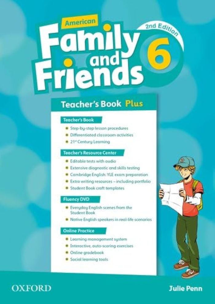 Couverture du livre « AMERICAN FAMILY AND FRIENDS: LEVEL SIX: TEACHER'S BOOK PLUS PACK » de Xxx, librairie Les Contes Infusés à Corte