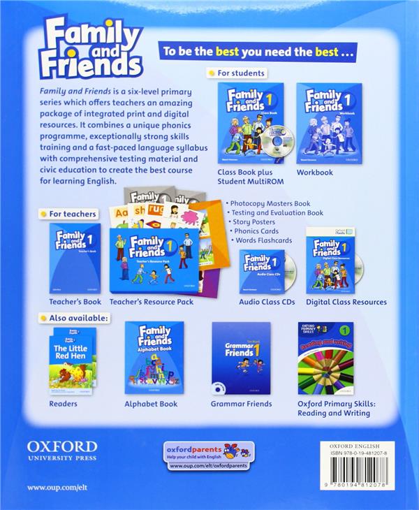 Quatrième de couverture de « FAMILY & FRIENDS 1: CLASS BOOK AND MULTIROM PACK »