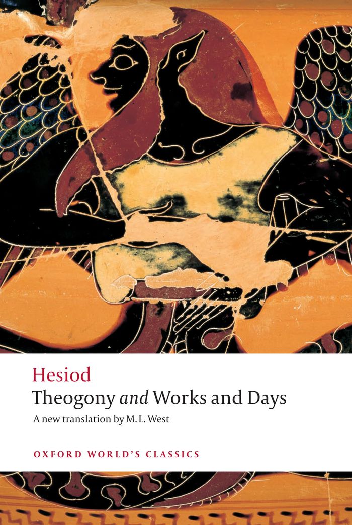 Couverture du livre « THEOGONY AND WORKS AND DAYS » de Hesiod, librairie Les Contes Infusés à Corte