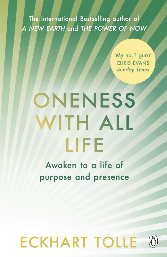 Couverture du livre « ONENESS WITH ALL LIFE - AWAKEN TO A LIFE OF PURPOSE AND PRESENCE » de Eckhart Tolle, librairie Les Contes Infusés à Corte