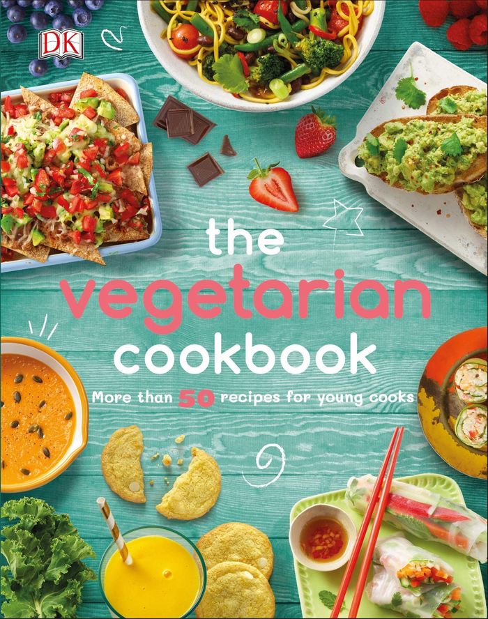 Couverture du livre « THE VEGETARIAN COOKBOOK - MORE THAN 50 RECIPES FOR YOUNG COOKS » de Dk, librairie Les Contes Infusés à Corte