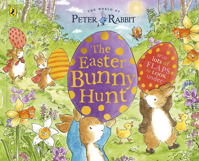 Couverture du livre « EXPLORE WITH PETER RABBIT - PETER RABBIT: THE EASTER BUNNY HUNT - A LIFT-THE-FLAP STORYBOOK », librairie Les Contes Infusés à Corte