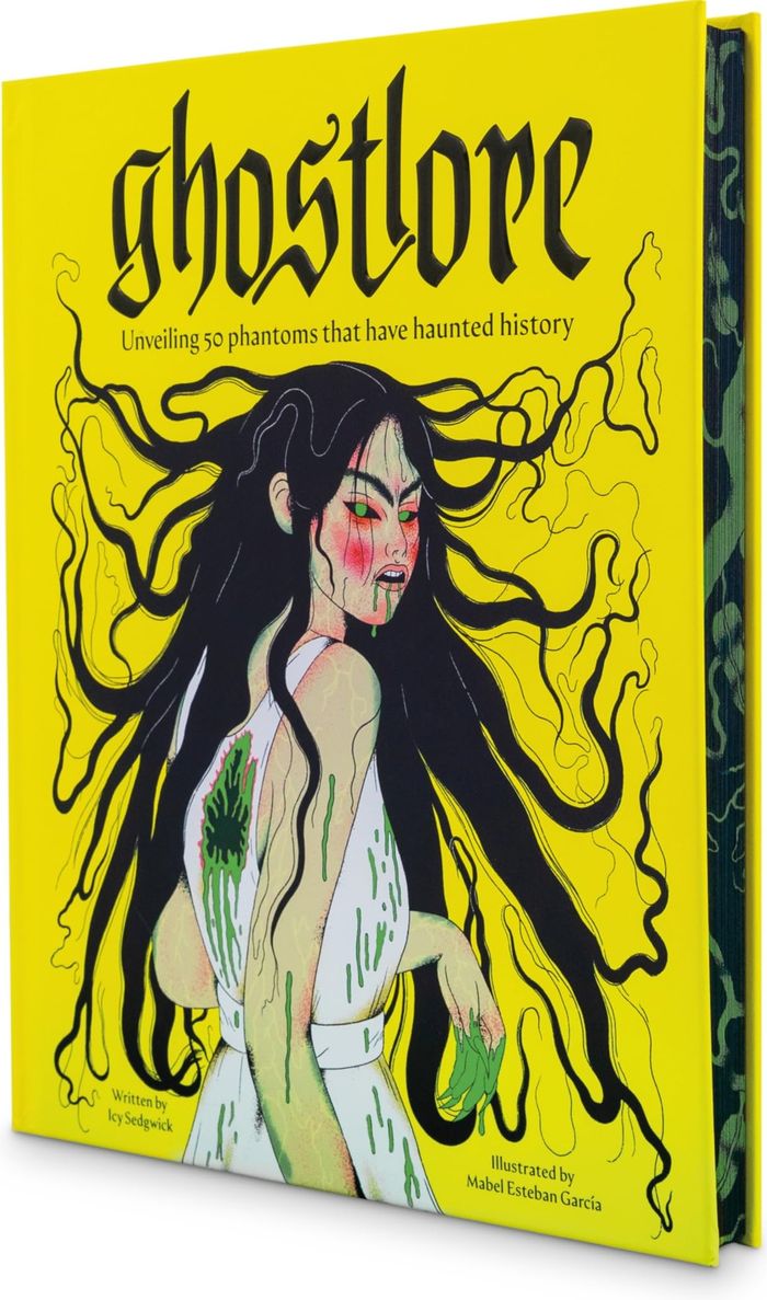 Couverture du livre « GHOSTLORE - UNVEILING 50 PHANTOMS THAT HAVE HAUNTED HISTORY » de Sedgwick/garcia, librairie Les Contes Infusés à Corte