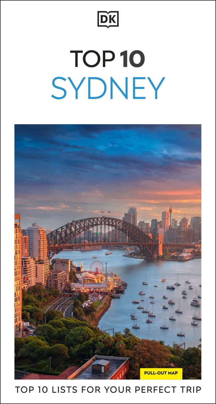 Couverture du livre « POCKET TRAVEL GUIDE - DK TOP 10 SYDNEY - TOP 10 LISTS FOR YOUR PERFECT TRIP, PLUS AN ALL-WEATHER FOL » de Travel Dk, librairie Les Contes Infusés à Corte
