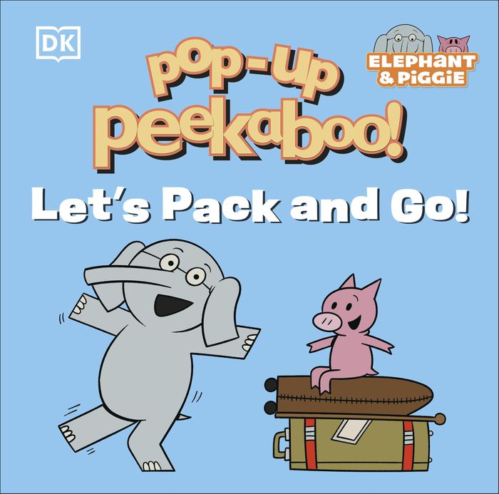 Couverture du livre « POP-UP PEEKABOO! ELEPHANT & PIGGIE LET'S PACK AND GO! », librairie Les Contes Infusés à Corte