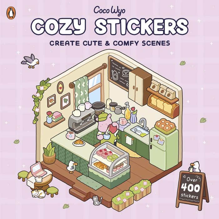 Couverture du livre « COCO WYO - COZY STICKERS - CREATE YOUR OWN CUTE AND COMFY SCENES » de Wyo Wyo/coco, librairie Les Contes Infusés à Corte