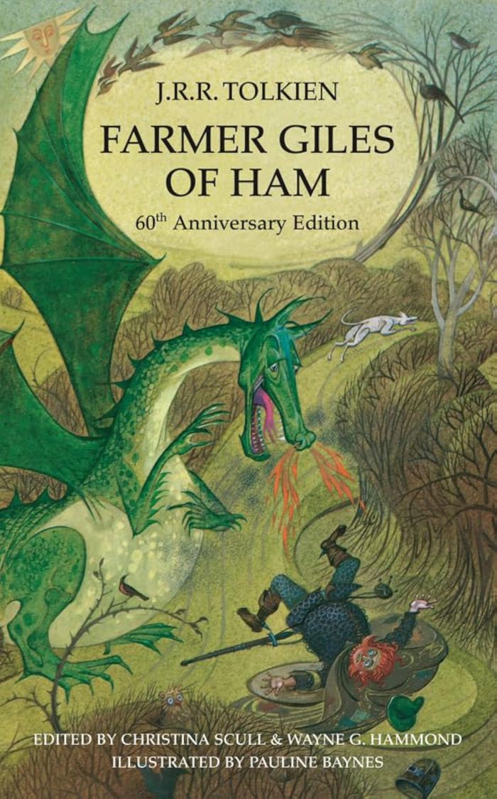 Couverture du livre « FARMER GILES OF HAM » de Tolkien, librairie Les Contes Infusés à Corte