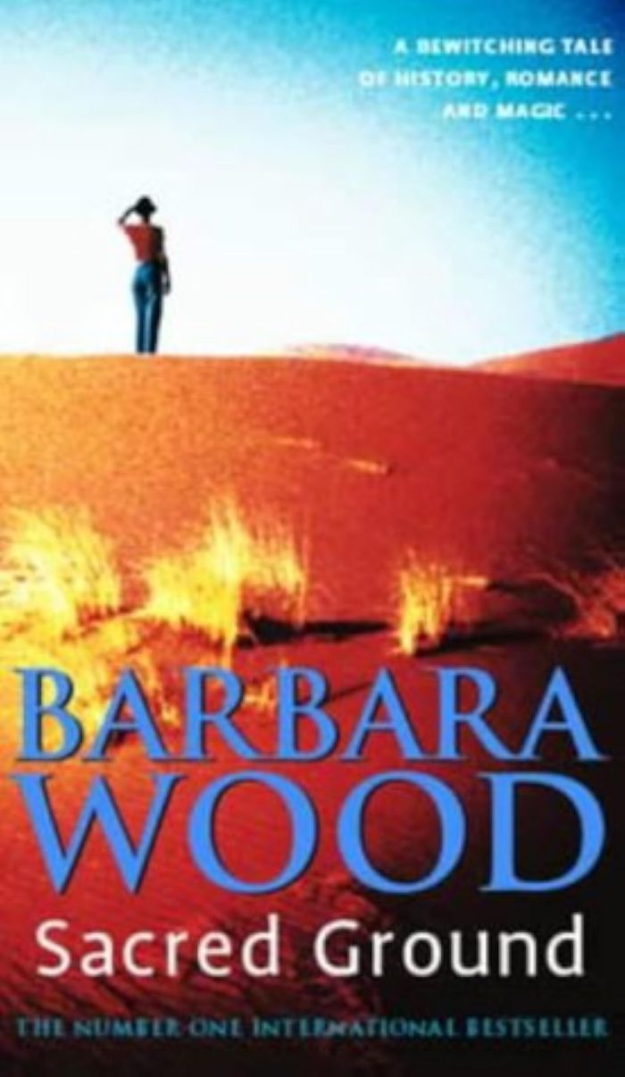 Couverture du livre « SACRED GROUND » de Barbara Wood, librairie Les Contes Infusés à Corte