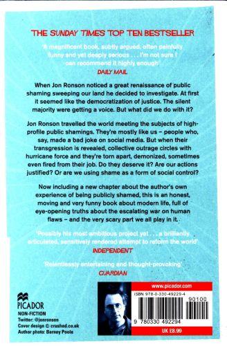 Quatrième de couverture de « SO YOU'VE BEEN PUBLICLY SHAMED »