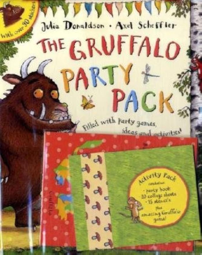 Couverture du livre « THE GRUFFALO PARTY PACK », librairie Les Contes Infusés à Corte